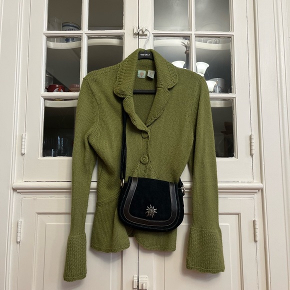 Green and White Dirndl Dress - Picture 10 of 13